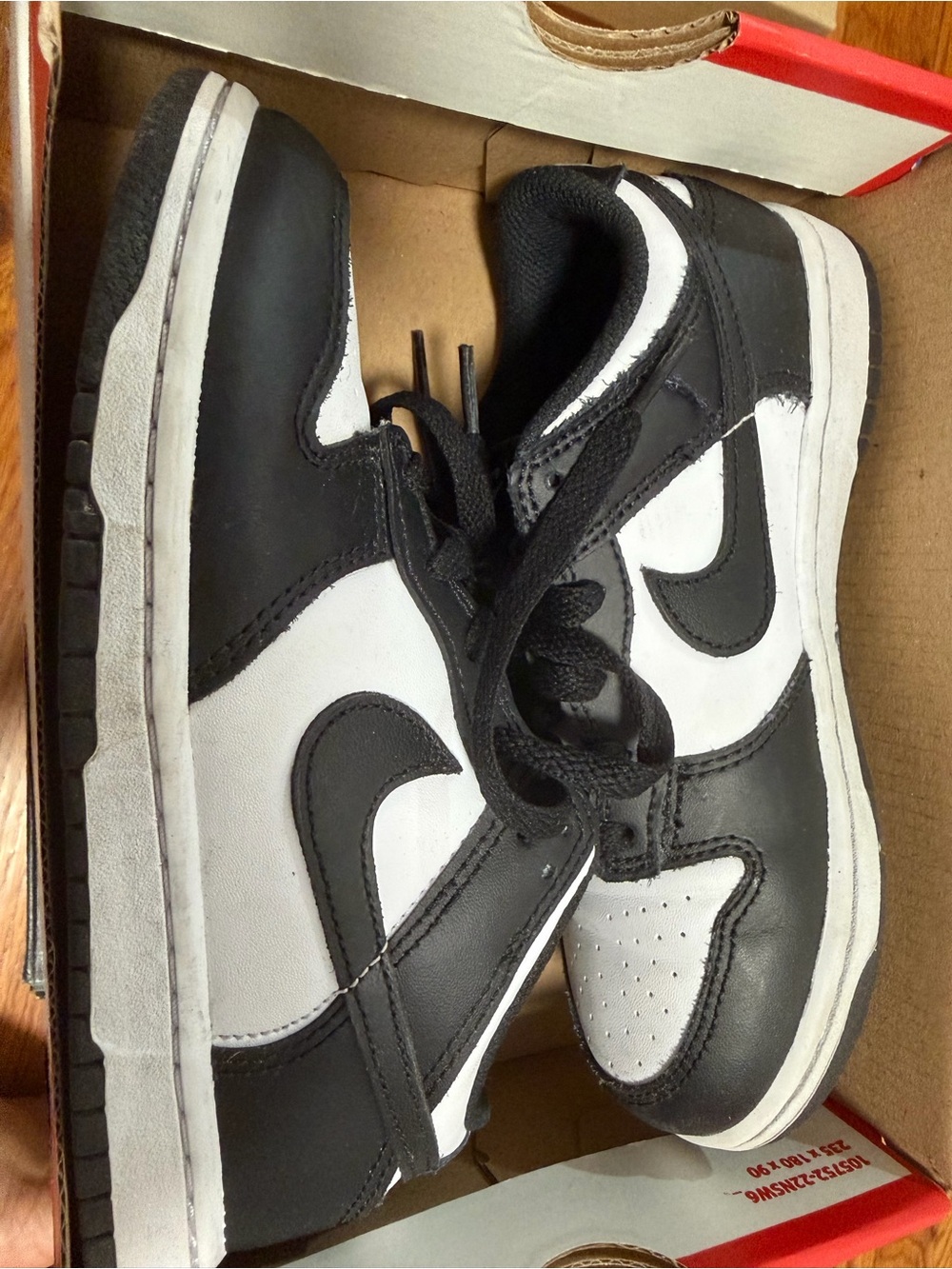 Nike Kids Black and White Low-Top Sneakers